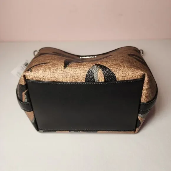 NWT Coach CY651 City Bucket Bag In Signature Canvas With Bow Print Black - Picture 5 of 5